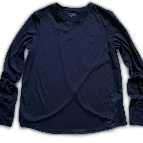 TWO Athleta Sunlover Tulip Back Tops NEW Deep Magenta and Navy Blue - Picture 9 of 16